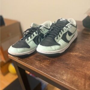 Nike Black and Light Green Athletic Shoes